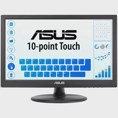 ASUS Monitor 15,6" VT169HE, FHD, IPS, touchscreen, HDMI, D-Sub, crni